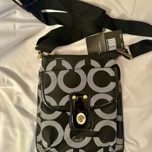 Coach Black and Gray Crossbody Bag